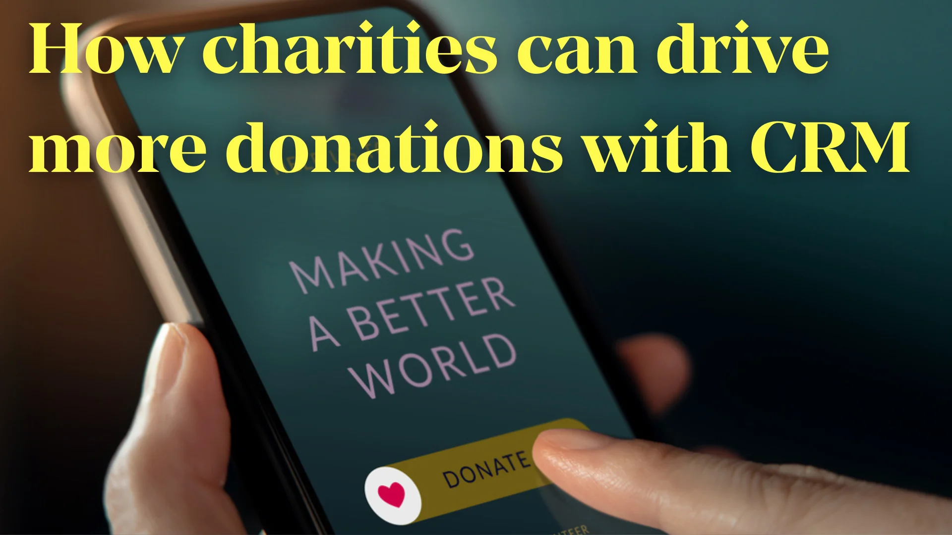 donating to a charity on a smartphone